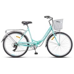 Велосипед складной Stels 26" Pilot 850 с корзиной изумрудный LU093354
