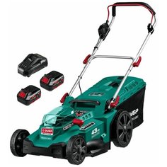 Бесщеточная газонокосилка ЗУБР 36 В, 4 А*ч, 2 АКБ и ЗУ, арт. ГКЛ-4336-42