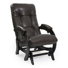 Кресло-качалка Комфорт Модель 68 размер: 60х89 см, обивка: искусственная кожа, цвет: венге/vegas lite amber Komfort