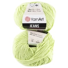 Пряжа YarnArt Jeans, 55 % хлопок, 45 % акрил, 50 г, 160 м, 2 шт., 11 фисташка
