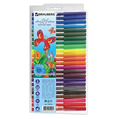 BRAUBERG Набор фломастеров Wonderful butterfly (150524), 24 шт