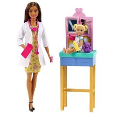 Набор с куклой Barbie Педиатр, 30 см, GTN52