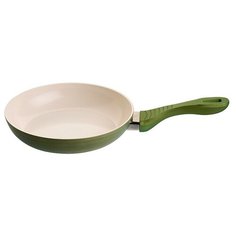 Сковорода BIOSTAL зеленая/беж Алюмин. с индукц. дном, с керамич.покр, 26см арт. BioFPF-26-IG зеленая/беж