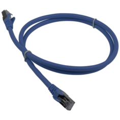 Патч-корд Lanmaster LAN-PC45 RJ-45 (m) - RJ-45 (m) CAT6a S/FTP, 1 шт., синий, 1 м