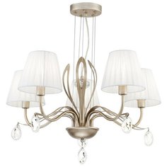 Люстра FREYA Nicol FR2015PL-05S, E14, 200 Вт, кол-во ламп: 5 шт., цвет арматуры: серебристый, цвет плафона: белый