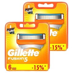 Сменные кассеты Gillette Fusion5, 6 шт., 2 уп.