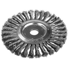 ЗУБР "эксперт" 35190-175_z01. Щетка дисковая для УШМ, плетеные пучки стальной проволоки 0,5мм, 175х22мм