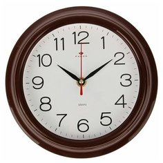 Часы настенные кварцевые Рубин Классика 2566718 коричневый