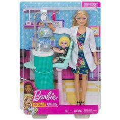 Набор игровой Barbie Кем быть? Профессии Стоматолог блондинка FXP16