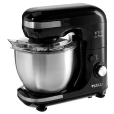 Миксер KELLI KL-5120, планетарный, 1200 Вт, чаша 5 л, 7 скоростей, 3 насадки, чёрный 5491660