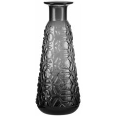 Ваза для цветов " Рельеф" 34см ,стекло, серая,YM1356 Todi