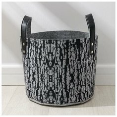 Корзина для хранения EcoPrint «Кора», 24 л, 34×34×29 см, цвет светло-серый EVA