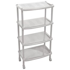 Этажерка для легкой обуви 4 полки серый Bran Q