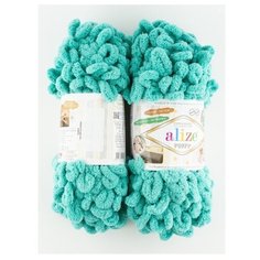 Пряжа Alize Puffy, 100 г, 9 м, 2 шт., 490 ментол
