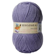 Пряжа Пехорка Школьная, 100 % акрил, 50 г, 150 м, 3 шт., 484 баклажан