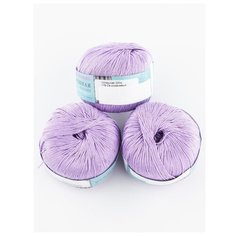 Пряжа Пехорка Успешная, 100 % хлопок, 50 г, 220 м, 3 шт., 178 св.сиреневый