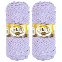 Пряжа Adelia MIMI 2шт, 100 % полиэстер, 100 г, 80 м, 2 шт., №10 св.сиреневый