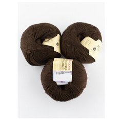 Пряжа Пехорка Детский каприз трикотажный 3, 50 % шерсть, 50 г, 400 м, 3 шт., 251 коричневый