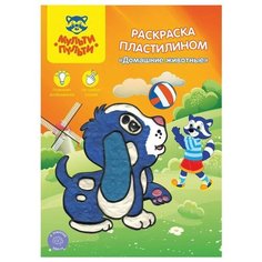 Мульти-Пульти Раскраска пластилином. Домашние животные, 10 шт