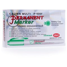 CROWN набор маркеров Multi Marker Super Slim, зеленый, 12 шт. (P-505F)