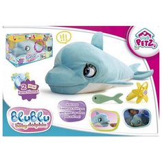 Интерактивная игрушка Дельфин BluBlu Club Petz, мягконабивной, со звуковыми эффектами, шевелит глазами и ртом, реагирует на голос - IMC Toys [7031]