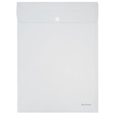 Папка-конверт на кнопке Berlingo, А4, 180мкм, вертикальная, прозрачная, 10 шт.
