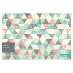 Папка-конверт на кнопке Berlingo "Triangle", 180мкм, с рисунком, 12 шт.
