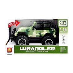 Машинка Джип (зеленый цвет), пластмассовая, инерционная,1:16, световые и звуковые эффекты, 27x14x15,5см - ABtoys [MY391A]