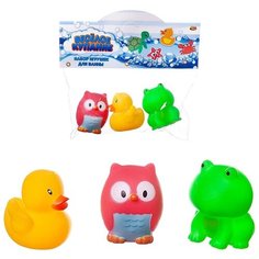 Игровой набор Веселое купание. Набор игрушек для ванны, 3 предмета (совенок, утенок, лягушонок) - Abtoys [PT-01509]