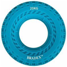 Кистевой эспандер 20 кг, круглый с протектором, синий Bradex
