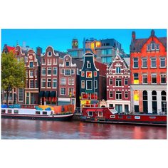 Набор для творчества Рыжий кот Палитра Холст с красками по номерам Прекрасный вечер Амстердам, в кор