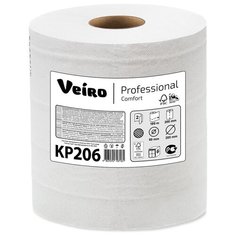 Полотенца бумажные в рулонах Veiro Professional "Comfort"(С1), 2-слойные, 180м/рул, ЦВ, белые, 6 шт.