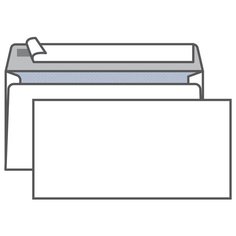 Конверт E65, KurtStrip, 110*220мм, б/подсказа, б/окна, отр. лента, внутр. запечатка, 1000 шт. Курт