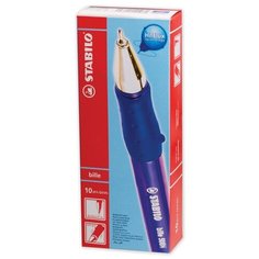 STABILO Набор шариковых ручек Bille 508 Needle, 0.7 мм, 10 шт, cиний цвет чернил