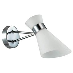 Настенный светильник Lumion Laconica 3498/1W, E14, 40 Вт, кол-во ламп: 1 шт., цвет арматуры: хромовый, цвет плафона: белый
