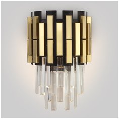 Настенный светильник Bogates Deseo 337/2, E14, 120 Вт, кол-во ламп: 2 шт., цвет арматуры: черный, цвет плафона: золотой