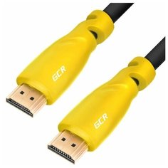 Кабель HDMI 5м для Apple TV SmartTV Xiaomi TV Box ПК PlayStation Xbox PS3 PS4 Pro проектор компьютер Ultra HD 4K 3D Ethernet GCR GOLD черный+желтый