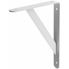 Уголок-кронштейн STAYER "MASTER", усиленный, 250х200х30х4мм, белый