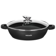 Сотейник Satoshi Kitchenware Лион 846-413, 28 см, с крышкой, черный