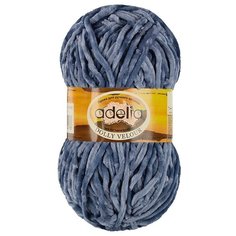 Пряжа Adelia Dolly Velour, 100 г, 93 м, 2 шт., №40 голубой