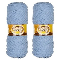 Пряжа Adelia MIMI 2шт, 100 % полиэстер, 100 г, 80 м, 2 шт., №04 голубой