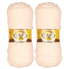 Пряжа Adelia MIMI 2шт, 100 % полиэстер, 100 г, 80 м, 2 шт., №06 бл.розовый