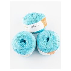 Пряжа Пехорка Ажурная, 100 % хлопок, 50 г, 280 м, 3 шт., 63 льдинка