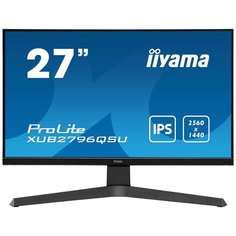 Монитор Iiyama 27" XUB2796QSU-B1 черный IPS LED 1ms 16:9 HDMI M/ M матовая HAS 250cd 178гр/178гр 2560x1440 DisplayP