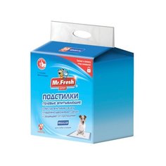 Mr.Fresh Подстилка-пеленка для кошек и собак Expert Regular, впитывающая, 40 см*60 см, 30 шт. F501, 0,900 кг (2 шт)