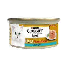 Gourmet Консервы для кошек нежная начинка Gourmet Gold Тунец (Melting Heart ) 12348458/12439970, 0,085 кг (10 шт)