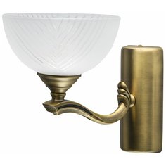 Настенный светильник MW-Light Афродита 317024601, E27, 40 Вт, кол-во ламп: 1 шт., цвет арматуры: латунный, цвет плафона: белый