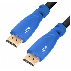 Кабель HDMI 1.5м для Apple TV SmartTV Xiaomi TV Box ПК PlayStation Xbox PS3 PS4 Pro проектор компьютер Ultra HD 4K 3D Ethernet GCR GOLD черный+синий