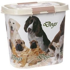 Контейнер для корма ZOO PLAST Dogs 10 л белый/коричневый
