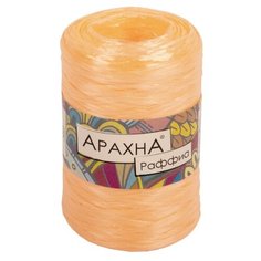 Пряжа Raffia (5 мотков)., 50 гр., 200м., ARACHNA, №14 персиков